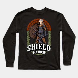 Shield Maiden Female Viking Warrior Norse Myth Long Sleeve T-Shirt